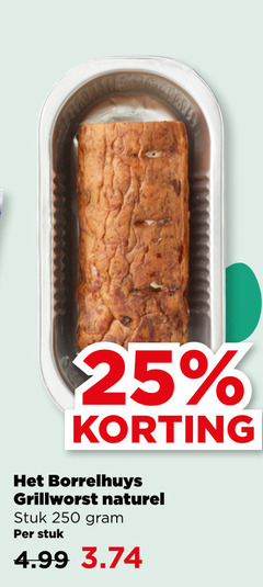  25 250 grillworst naturel stuk 