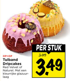  tulband red velvet naturel laag stuk 3.99 