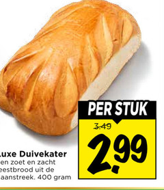  brood 400 luxe duivekater zoet zacht feestbrood stuk 2 99 