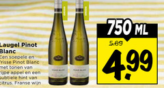  witte wijn 750 laugel pinot blanc soepele frisse tonen rijpe appel hint citrus franse ml 