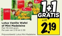 lotus biscuit 1 8x mini madeleine vanille wafel pak wa 