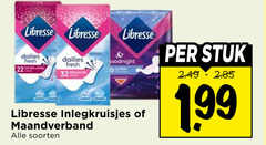  libresse inlegkruisjes maandverband 32 dailies fresh soorten stuk 