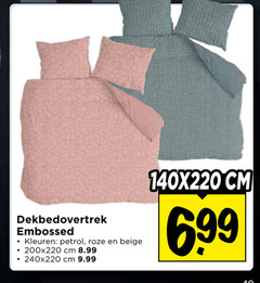  dekbedovertrek embossed kleuren petrol roze beige cm 