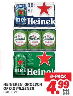  heineken 0.0 grolsch blikjes bier 6 33 beer meesterschap pilsner wet zachte orig pack hero pilsener blik 