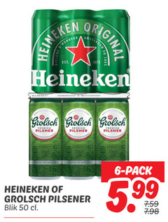  grolsch heineken blikjes bier 6 50 original meesterschap pilsner zachte pack pilsener blik 5 99 