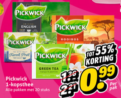  pickwick thee 1 2 20 36 55 99 100 200 since original english intense natural rooibos forest fruit kopsthee green tea mango jasmine pakken stuks pak 