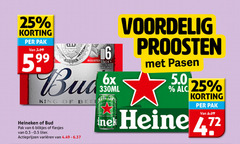  bud heineken blikjes bier 3 5 6 16 25 pak africa trade america co register biere 6x 330ml king liter varieeren proosten pasen reine 