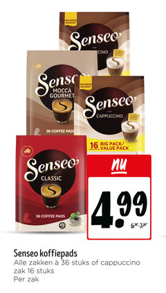  douwe egberts senseo koffiepads 16 36 nouveau senso mocca gourmet cappuccino coffee pads classic naturally good big pack zakken stuks zak 