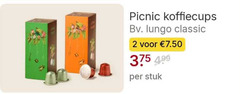  picnic koffiecups 2 lungo classic stuk 