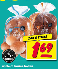  8 molen goud witte bollen bruine versen zak stuks 