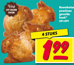 gevulde koeken 4 vers oven roomboter paashaas koek stuks 