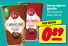  douwe egberts ijskoffie ice cappuccino creamy beker ml 