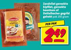  250 gerookte kipfilet gehakt zandvliet beenham dettelbacher gegrild pak 