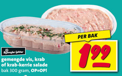  salade 300 bijzonder gemengde vis krab kerrie bak 