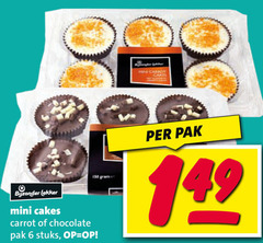  6 150 bijzonder mini cakes carrot chocolate pak stuks 