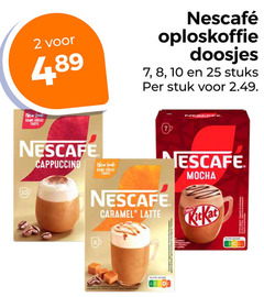  nescafe oploskoffie 2 7 8 10 25 doosjes stuks stuk new same taste cappuccino mocha caramel latte bed 