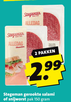  stegeman salami snijworst 2 150 alledag pakken gerookte pak 