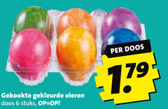 eieren 6 doos gekookte gekleurde stuks 