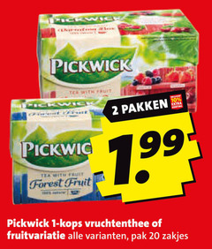  pickwick thee 1 2 10 20 tea with fruit forest pakken vruchtenthee fruitvariatie pak zakjes 