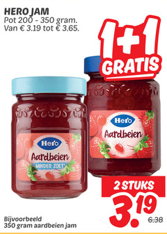  hero jam 1 2 350 pot aardbeien minder zoet stuks 