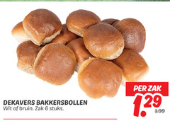  bolletjes 6 dekavers bakkersbollen wit bruin zak stuks 