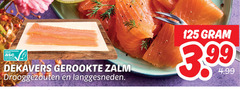  gerookte zalmfilet kweek gecertificeerd asc-aqua.org dekavers zalm drooggezouten langgesneden 3 99 