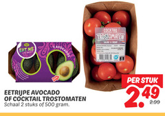  avocado trostomaten 2 24 80 500 smooth avocados ripe eetrijpe cocktail schaal stuks salade brood land oorsprong nederland super stuk 