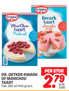  dr oetker bakmix 2 12 14 60 80 100 250 500 9300 dr.oetker bereid energie kca taart naturel inhoud pak bakpapier ml slagroom margarine vlaaifruit kwark aardbei taartmix water monchou stuk 