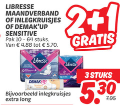  1 2 3 10 libresse maandverband inlegkruisjes sensitive pak stuks comfort security maxi goodnight with wings protection demakup securefit ultra 