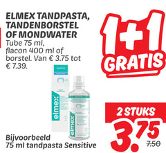  elmex tandpasta tandenborstel mondwater 1 2 400 tube ml flacon borstel sensitive gentle white triple protection stuks 