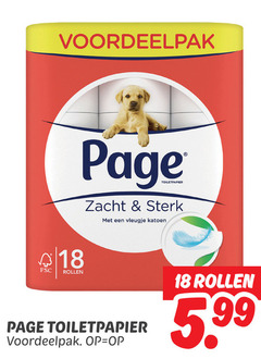  page toiletpapier 18 zacht vleugje katoen fsc rollen 5 99 