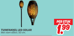  50 tuinfakkel led solar vlam effect cm stuk 1 99 