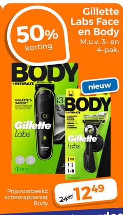  4 50 1000 gillette labs face body intimate trimmer technology pak scheerbeurt scheerapparaat 