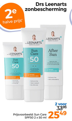  2 50 halve zonbescherming sun care high protection bescherming schutz haute normal sensitive skin perfume free water resistant white after repairs and nourishes exposure cast with antioxidants spf50 ml 