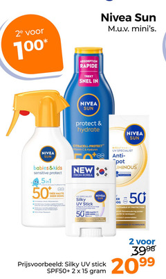  2 15 50 100 2099 2e absorption nivea sun protect vitamin breathable uv specialist pot babies kids sensitive 5-in-1 new from trees haute hoog silky uva protection good neiging stick beschermen tres pat avanceerde technologie spf50 