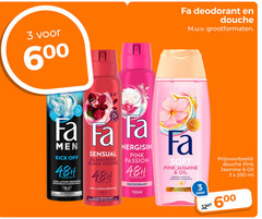 klik op dit plaatje voor een vergroting en voor vergelijkbare aanbiedingen gerelateerd aan
3 250 600 fa deodorant douche grootformaten men kick off protection lasting freshness bodyspray sensual pink glamorous black orchid passion fee skin soft jasmine oil formula with fragrance antibacterial aquatic scent 150ml shower gel ml 3 250 600 fa deodorant douche grootformaten men kick off protection lasting freshness bodyspray sensual pink glamorous black orchid passion fee skin soft jasmine oil formula with fragrance antibacterial aquatic scent 150ml shower gel ml