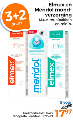  meridol elmex tandpasta 2 3 5 mondreinigingsproducten verzorging multipakken anti caries original nieuwe formule sensitive dual protective shield vista tandvleesbescherming beschermen bloedend tandvlees bescherming oorzaak bescherm gevoelige tanden effectief versterkt glazuur vistas ml 