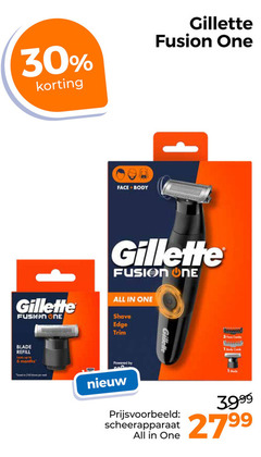  1 3 6 30 gillette fusion one face body all shave blade up be edge by scheerapparaat 
