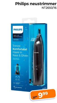  16 100 philips neustrimmer trimmen aa abwaschbar 