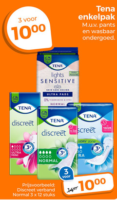  3 12 101 10 tena enkelpak pants wasbaar ondergoed protects paper packaging lights sensitive discreet skin care design ultra pads fragrances normal uur zone 12uur lang droog dry mini secure 3x verband stuks 00 group 