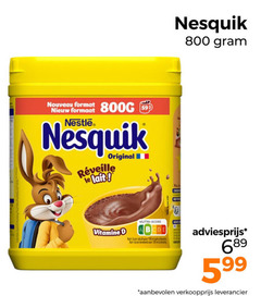  nesquik chocolademelk nouveau format 800g formaat nestle original le lait nutri score vitamine scones 