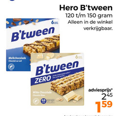  hero mueslirepen 120 150 repen barre melkchocolade chocolat lait toegevoegde zero sans sucres witte chocolade blanc 