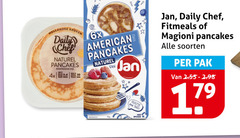  daily chef jan pannenkoeken hollandse reuken 6x american pancakes naturel 4x feestje tafel soorten pak 17 