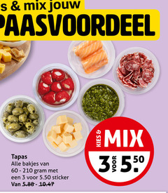 tapas 3 50 60 210 mix paasvoordeel bakjes sticker 55 