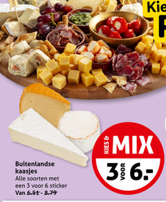  buitenlandse kaas 3 6 kaasjes soorten sticker mix 