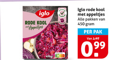  iglo diepvriesgroente 99 450 rode kool appeltjes nutri score pakken pak 