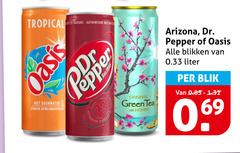  tropical saveurs authentieke mix oasis bronwater bewaarmiddelen pepper original green tea with honey arizona dr. blikken liter blik 