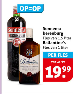  sonnema ballantines berenburg whisky 1 finest blended scotch fles liter 