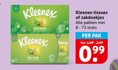  kleenex tissues zakdoeken 8 100 balsem aloe vera vitamin 8x zakdoekjes pakken stuks pak 