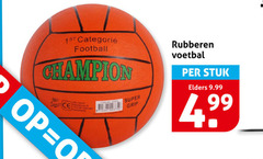  25 1st categorie football champion super grip rubberen voetbal stuk elders 